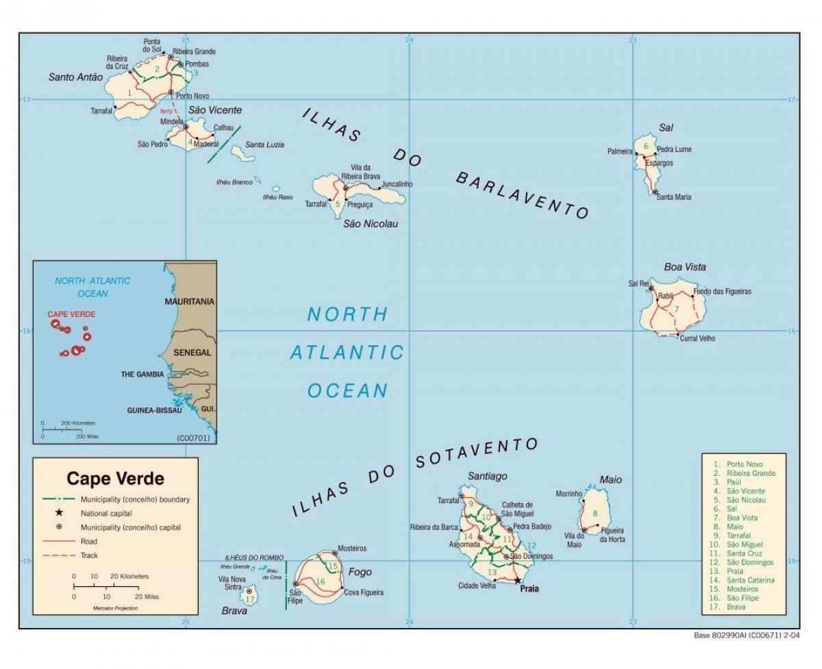 karta Cape Verde