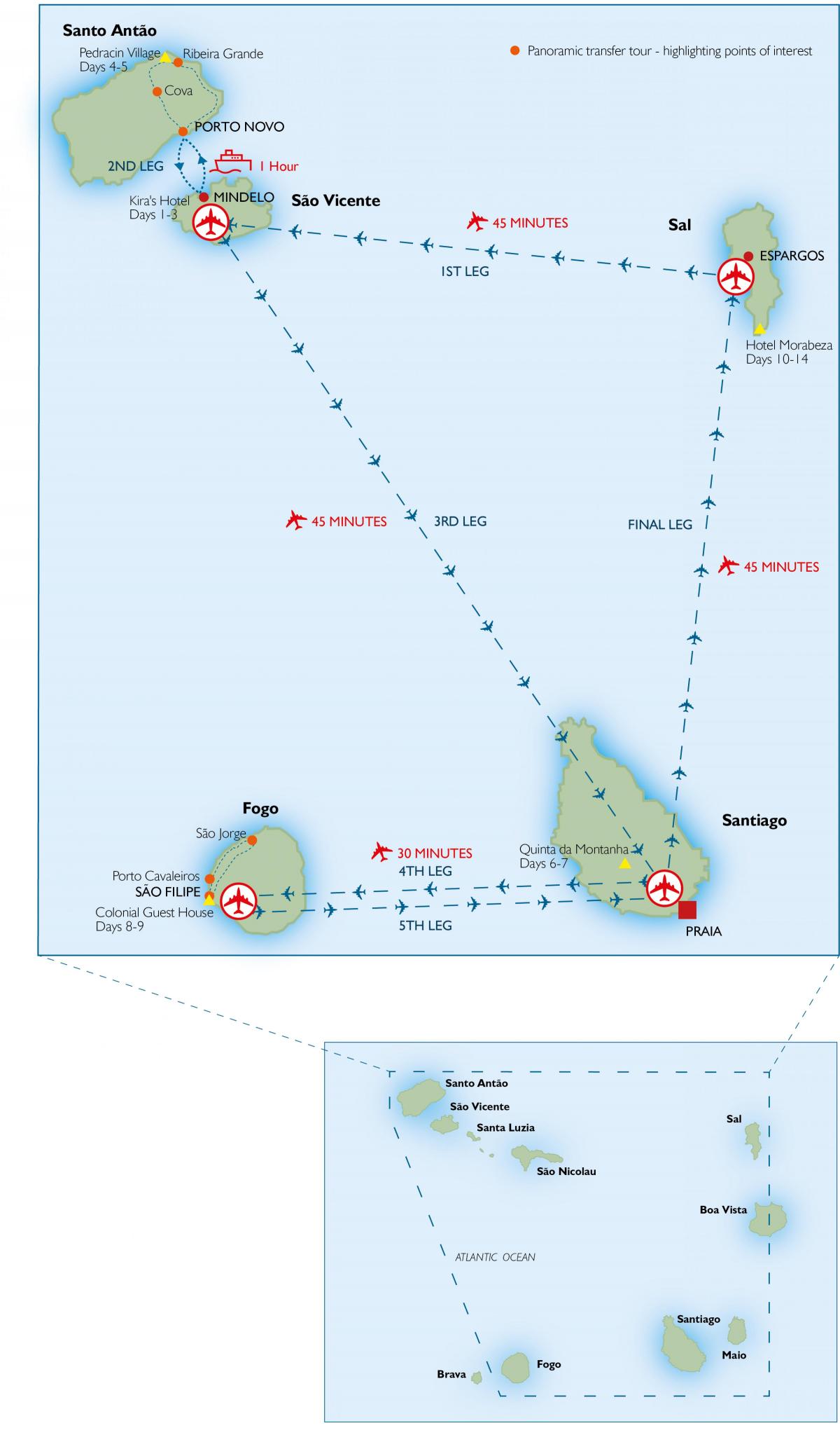 zračne luke karti Cape Verde 