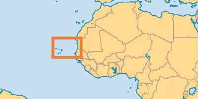 Prikaži Cape Verde na karti svijeta